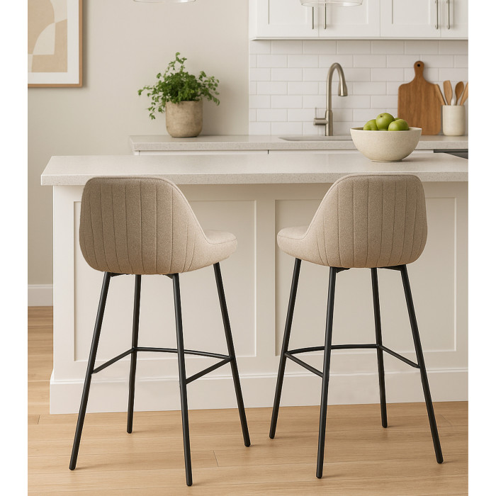 Taburetes Caspi – Diseño moderno y asiento acolchado