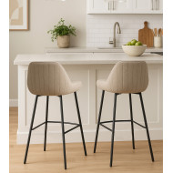 Taburetes Caspi – Diseño moderno y asiento acolchado