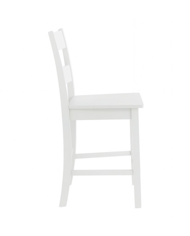 Taburete Tole – Taburete de madera lacada blanco para cocina o bar Taburete Tole – Taburete de madera lacada blanco para cocina o bar