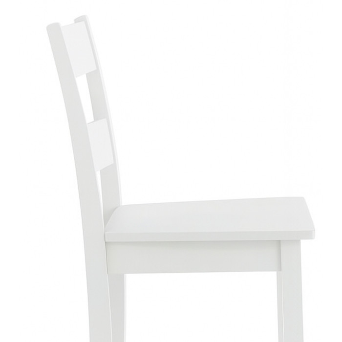 Taburete Tole – Taburete de madera lacada blanco para cocina o bar