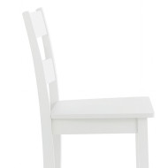 Taburete Tole – Taburete de madera lacada blanco para cocina o bar