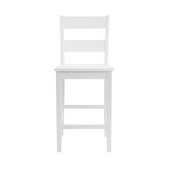 Taburete Tole – Taburete de madera lacada blanco para cocina o bar