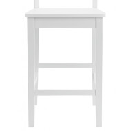 Taburete Tole – Taburete de madera lacada blanco para cocina o bar