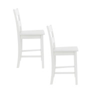 Taburete Tole – Taburete de madera lacada blanco para cocina o bar