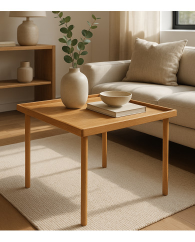 Mesa de centro Fresa madera maciza – Dos medidas disponibles Mesa de centro Fresa madera maciza – Dos medidas disponibles