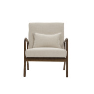 Butaca Nicole nórdica con cojín lumbar – Tapizado antimanchas