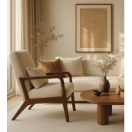 Butaca Nicole nórdica con cojín lumbar – Tapizado antimanchas