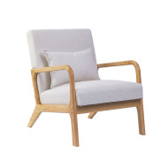 Butaca Nicole nórdica con cojín lumbar – Tapizado antimanchas