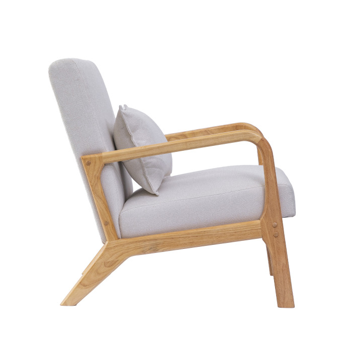 Butaca Nicole nórdica con cojín lumbar – Tapizado antimanchas