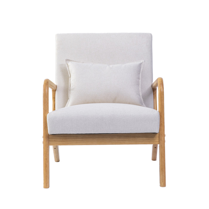 Butaca Nicole nórdica con cojín lumbar – Tapizado antimanchas