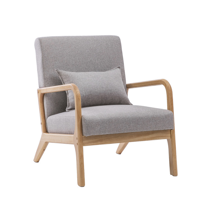 Butaca Nicole nórdica con cojín lumbar – Tapizado antimanchas