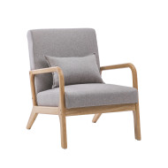 Butaca Nicole nórdica con cojín lumbar – Tapizado antimanchas