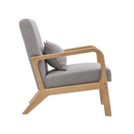 Butaca Nicole nórdica con cojín lumbar – Tapizado antimanchas