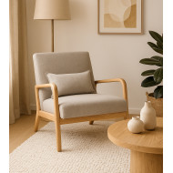 Butaca Nicole nórdica con cojín lumbar – Tapizado antimanchas