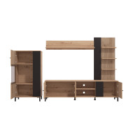 Mueble de salón Avion – Composición moderna con frentes en negro