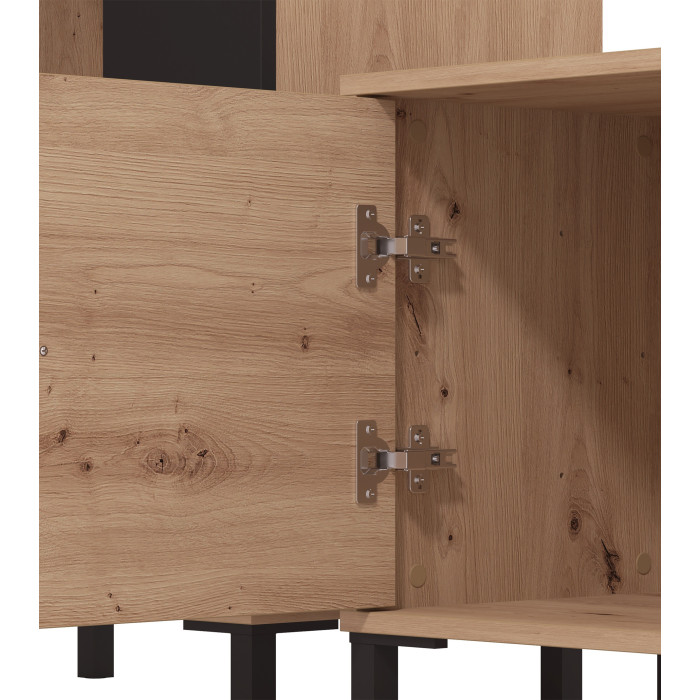 Mueble de salón Avion – Composición moderna con frentes en negro