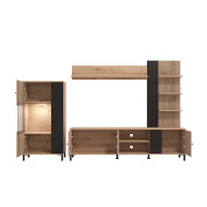 Mueble de salón Avion – Composición moderna con frentes en negro