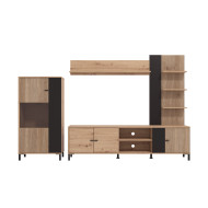 Mueble de salón Avion – Composición moderna con frentes en negro