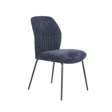 Silla Nalon – Tapizada con diseño a rayas y patas negras Silla Nalon – Tapizada con diseño a rayas y patas negras