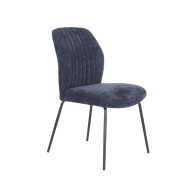 Silla Nalon – Tapizada con diseño a rayas y patas negras Silla Nalon – Tapizada con diseño a rayas y patas negras