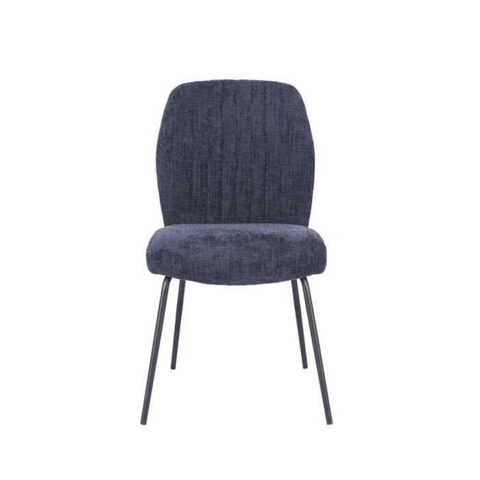 Silla Nalon – Tapizada con diseño a rayas y patas negras Silla Nalon – Tapizada con diseño a rayas y patas negras