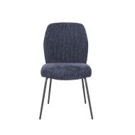 Silla Nalon – Tapizada con diseño a rayas y patas negras Silla Nalon – Tapizada con diseño a rayas y patas negras