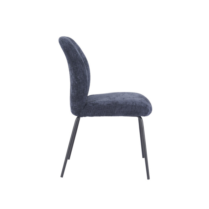 Silla Nalon – Tapizada con diseño a rayas y patas negras Silla Nalon – Tapizada con diseño a rayas y patas negras