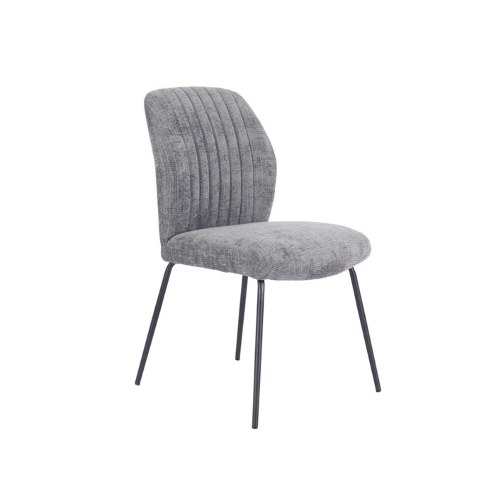 Silla Nalon – Tapizada con diseño a rayas y patas negras Silla Nalon – Tapizada con diseño a rayas y patas negras