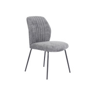 Silla Nalon – Tapizada con diseño a rayas y patas negras Silla Nalon – Tapizada con diseño a rayas y patas negras