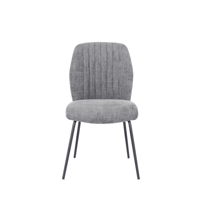 Silla Nalon – Tapizada con diseño a rayas y patas negras Silla Nalon – Tapizada con diseño a rayas y patas negras