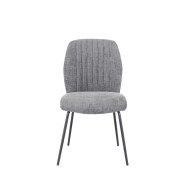 Silla Nalon – Tapizada con diseño a rayas y patas negras Silla Nalon – Tapizada con diseño a rayas y patas negras
