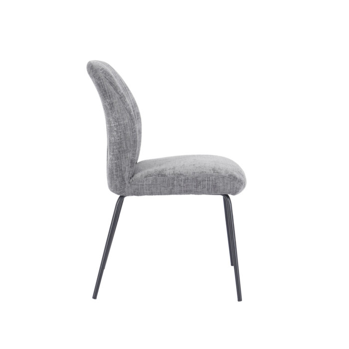 Silla Nalon – Tapizada con diseño a rayas y patas negras Silla Nalon – Tapizada con diseño a rayas y patas negras