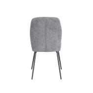 Silla Nalon – Tapizada con diseño a rayas y patas negras Silla Nalon – Tapizada con diseño a rayas y patas negras