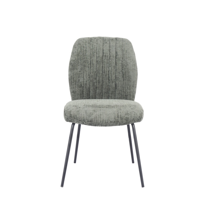 Silla Nalon – Tapizada con diseño a rayas y patas negras Silla Nalon – Tapizada con diseño a rayas y patas negras