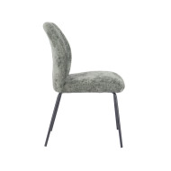 Silla Nalon – Tapizada con diseño a rayas y patas negras Silla Nalon – Tapizada con diseño a rayas y patas negras