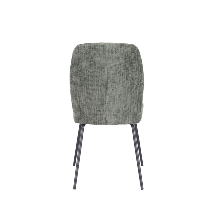 Silla Nalon – Tapizada con diseño a rayas y patas negras Silla Nalon – Tapizada con diseño a rayas y patas negras