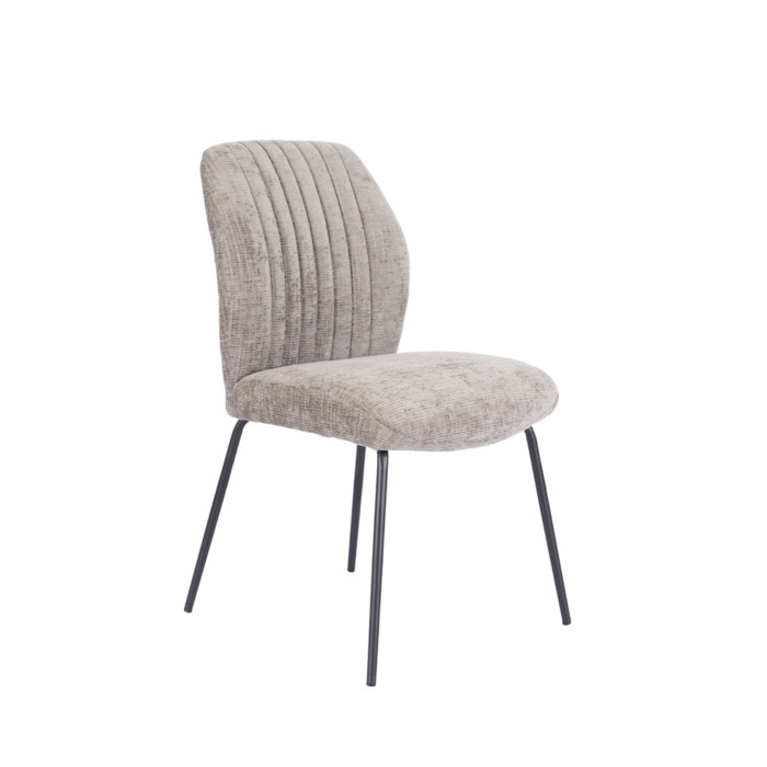 Silla Nalon – Tapizada con diseño a rayas y patas negras Silla Nalon – Tapizada con diseño a rayas y patas negras