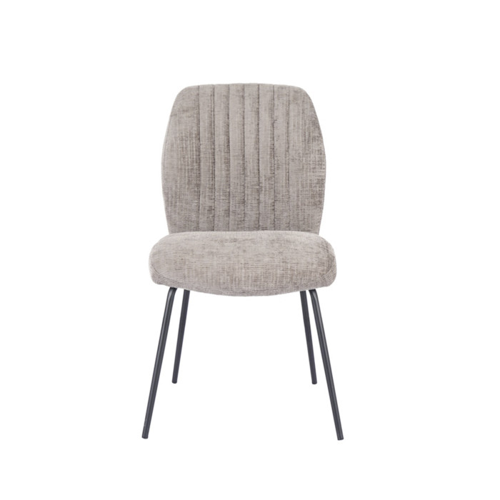 Silla Nalon – Tapizada con diseño a rayas y patas negras Silla Nalon – Tapizada con diseño a rayas y patas negras
