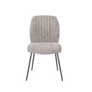 Silla Nalon – Tapizada con diseño a rayas y patas negras Silla Nalon – Tapizada con diseño a rayas y patas negras