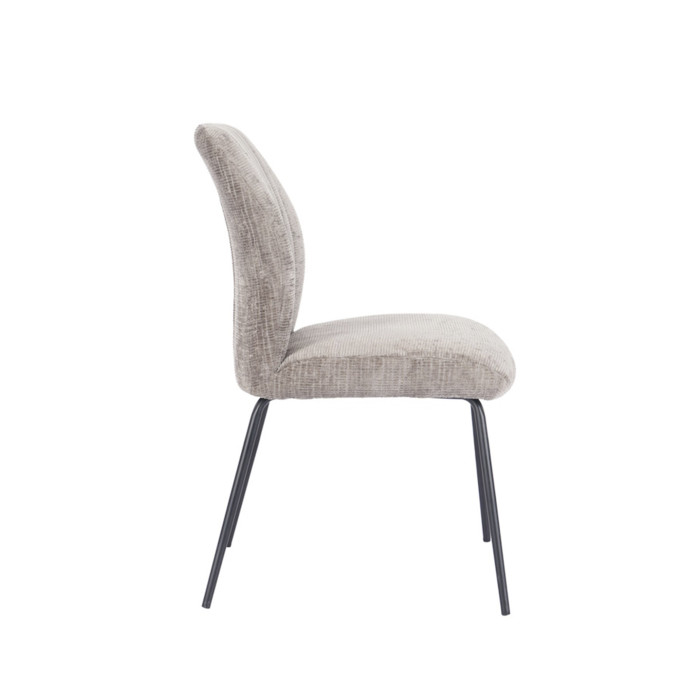 Silla Nalon – Tapizada con diseño a rayas y patas negras Silla Nalon – Tapizada con diseño a rayas y patas negras