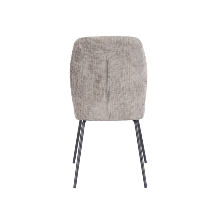 Silla Nalon – Tapizada con diseño a rayas y patas negras Silla Nalon – Tapizada con diseño a rayas y patas negras