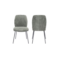 Silla Nalon – Tapizada con diseño a rayas y patas negras Silla Nalon – Tapizada con diseño a rayas y patas negras