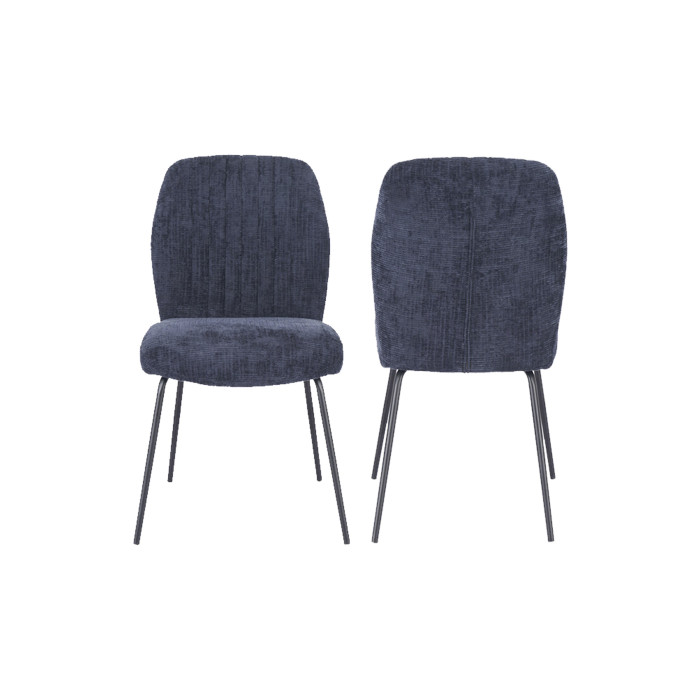 Silla Nalon – Tapizada con diseño a rayas y patas negras Silla Nalon – Tapizada con diseño a rayas y patas negras