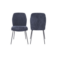 Silla Nalon – Tapizada con diseño a rayas y patas negras Silla Nalon – Tapizada con diseño a rayas y patas negras