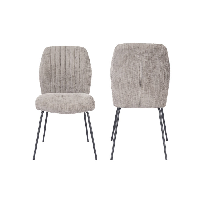 Silla Nalon – Tapizada con diseño a rayas y patas negras Silla Nalon – Tapizada con diseño a rayas y patas negras