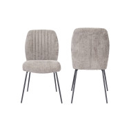 Silla Nalon – Tapizada con diseño a rayas y patas negras Silla Nalon – Tapizada con diseño a rayas y patas negras