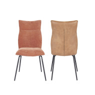 Silla Roma tapizada en tela y símil napa – Pack 2 unidades Silla Roma tapizada en tela y símil napa – Pack 2 unidades