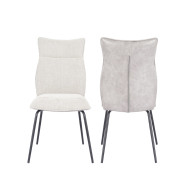 Silla Roma tapizada en tela y símil napa – Pack 2 unidades Silla Roma tapizada en tela y símil napa – Pack 2 unidades