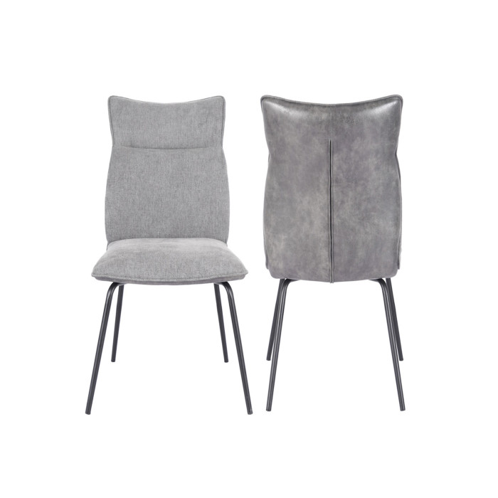 Silla Roma tapizada en tela y símil napa – Pack 2 unidades Silla Roma tapizada en tela y símil napa – Pack 2 unidades