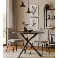 Silla Roma tapizada en tela y símil napa – Pack 2 unidades Silla Roma tapizada en tela y símil napa – Pack 2 unidades